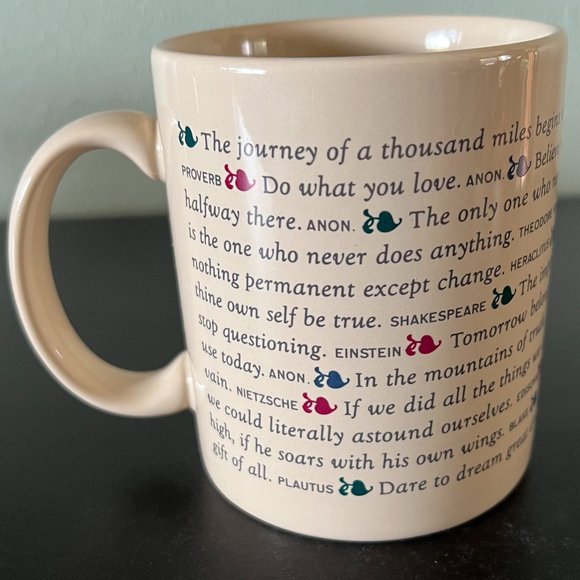 Hallmark WORDS OF WISDOM Mug w/ Inspirational Quotes, Sayings & Proverbs - Picture 1 of 6
